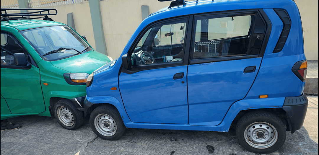 Vehicles parked side by side