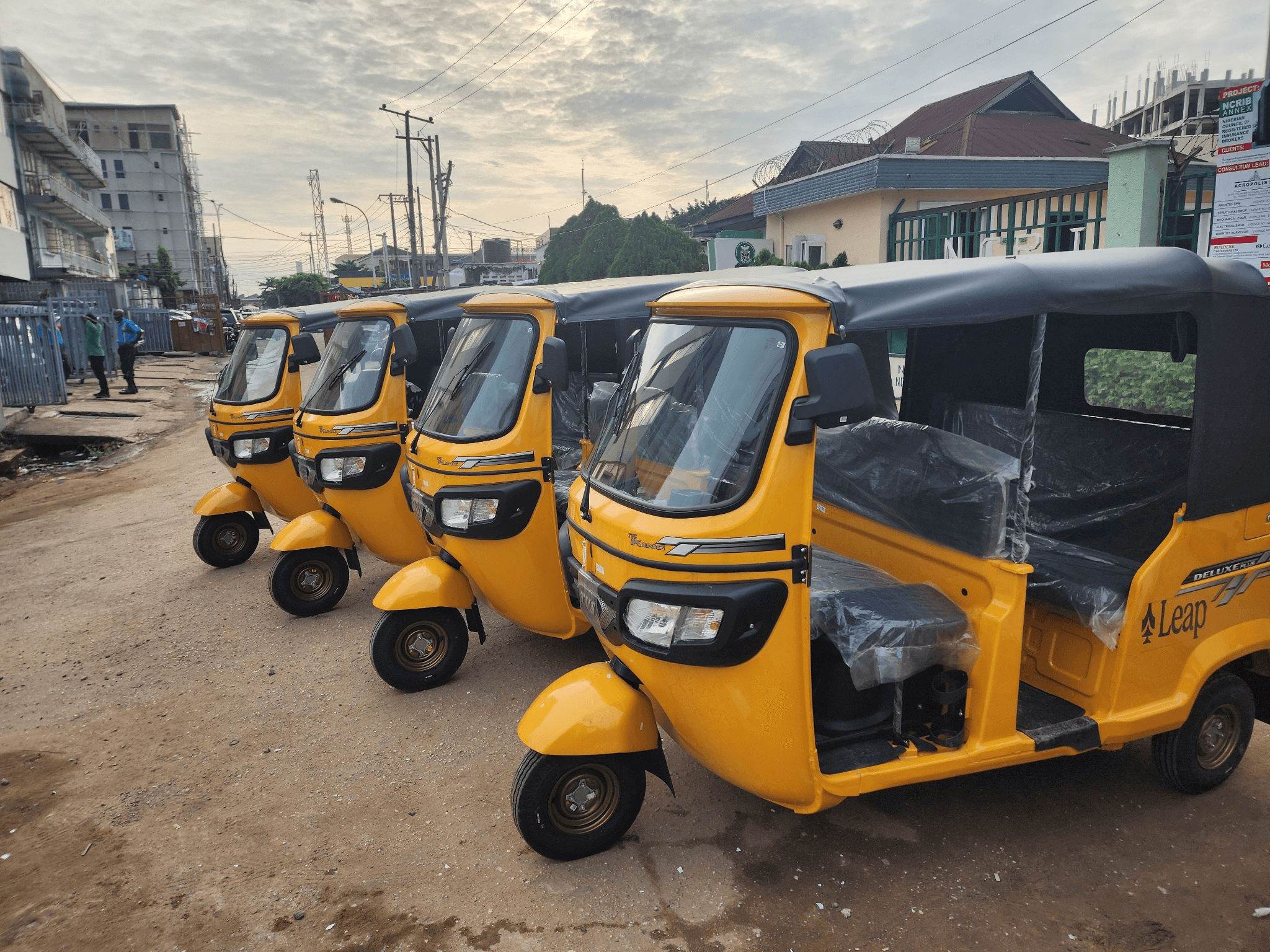 Keke vehicles lined up